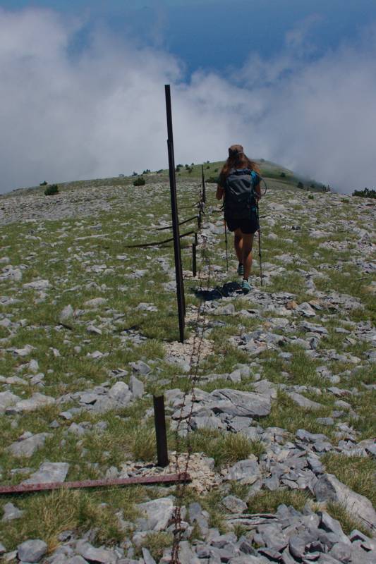 Όλυμπος topoguide: Στο τελευταίο τμήμα, κατά μήκος της παλιάς περίφραξης του Δρυμού Όλυμπος topoguide