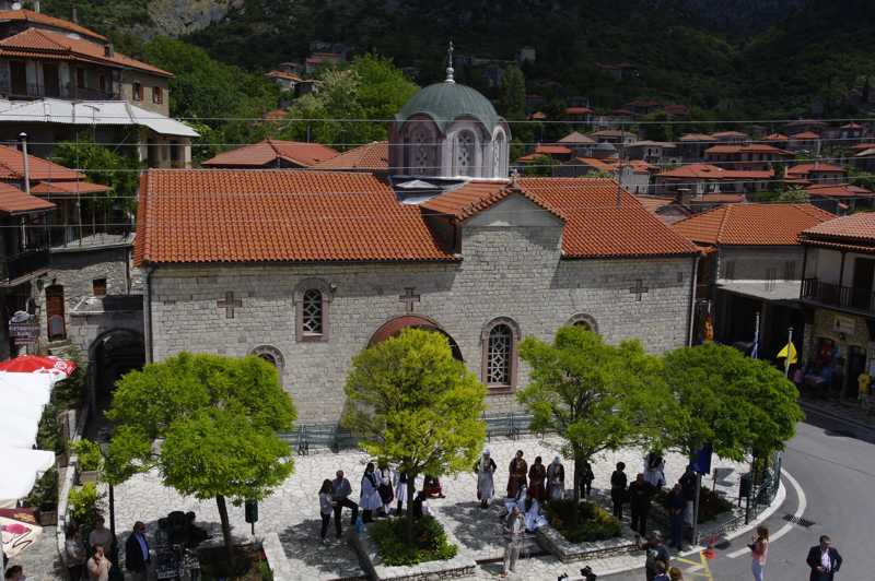 Menalon Trail topoguide: Ο ενοριακός ναός της Στεμνίτσας, αφιερωμένος στον Άγιο Γεώργιο Menalon Trail topoguide
