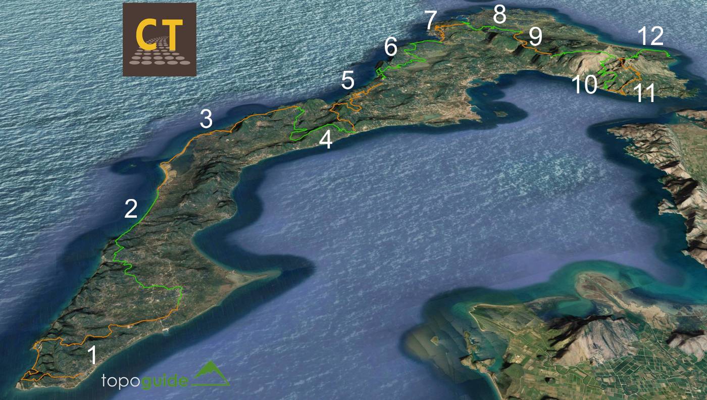 Corfu Trail map