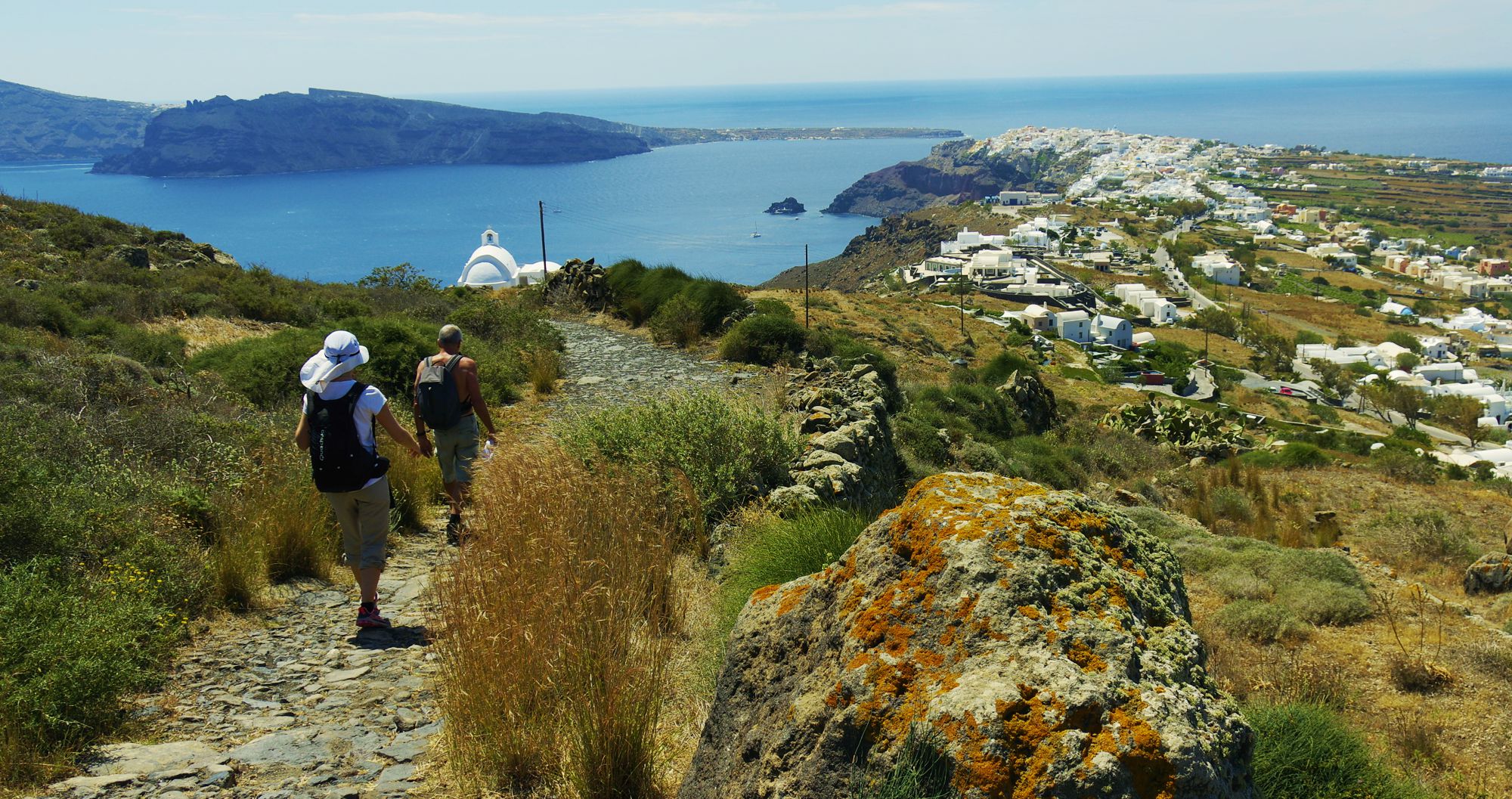 Santorini hiking