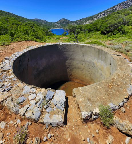 Alonnisos: Rain water collection in the pasturelands Alonnisos