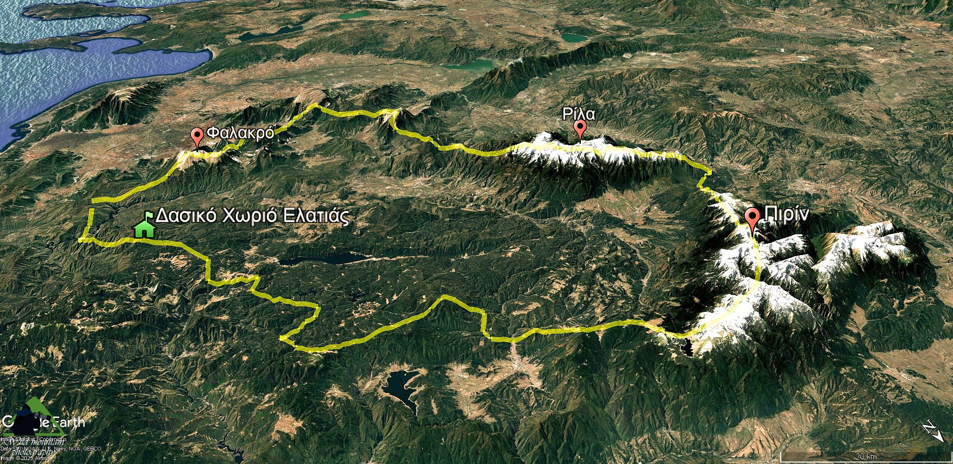 Η οροσειρά της Ροδόπης: Οι φυσικοί άξονες διασύνδεσης της Ελατιάς με το Πιρίν, τη Ρίλα και το Φαλακρό στο νότιο-βαλκανικό ορεογραφικό πλαίσιο