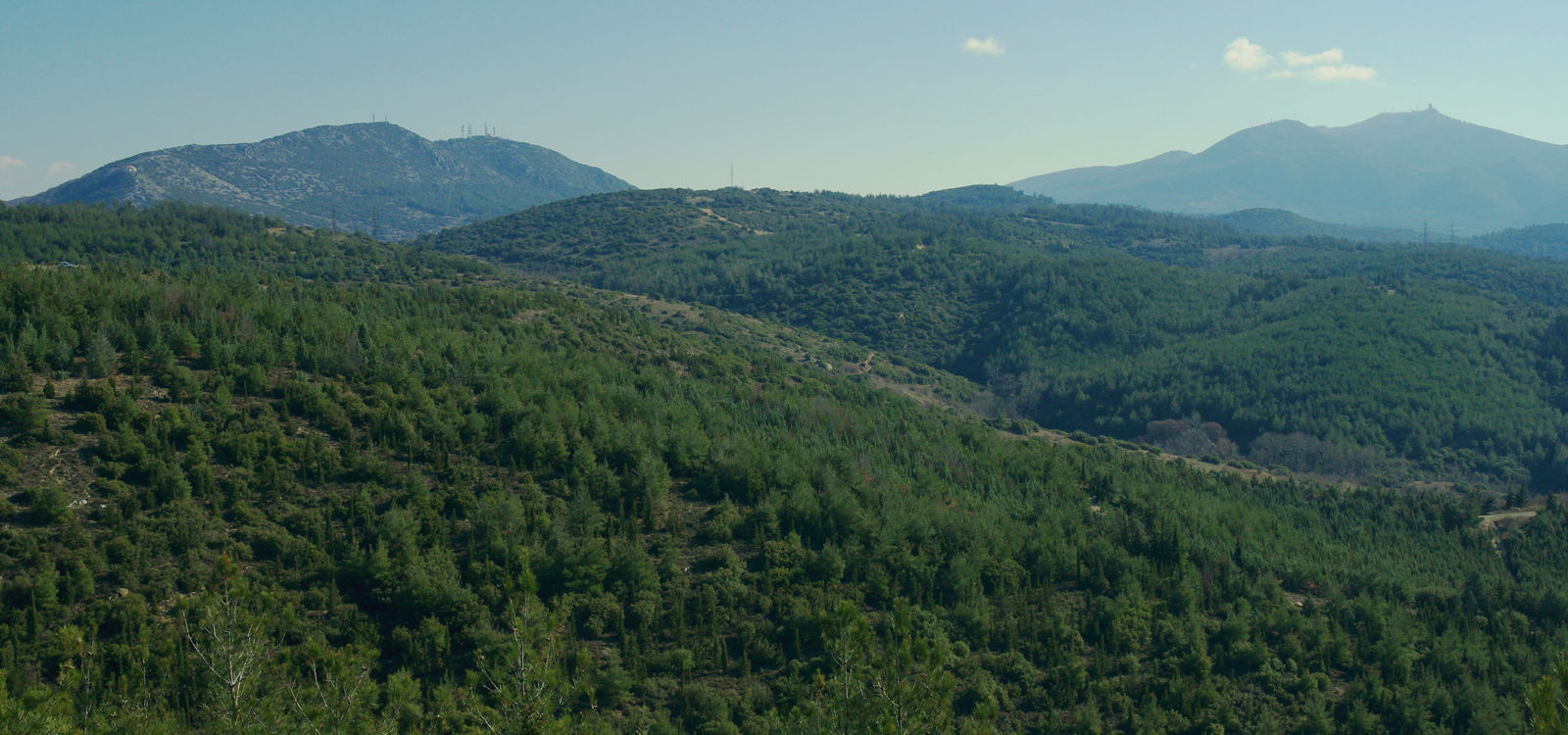 Τοπίο του Σέιχ Σου, με το Χορτιάτη στο βάθος