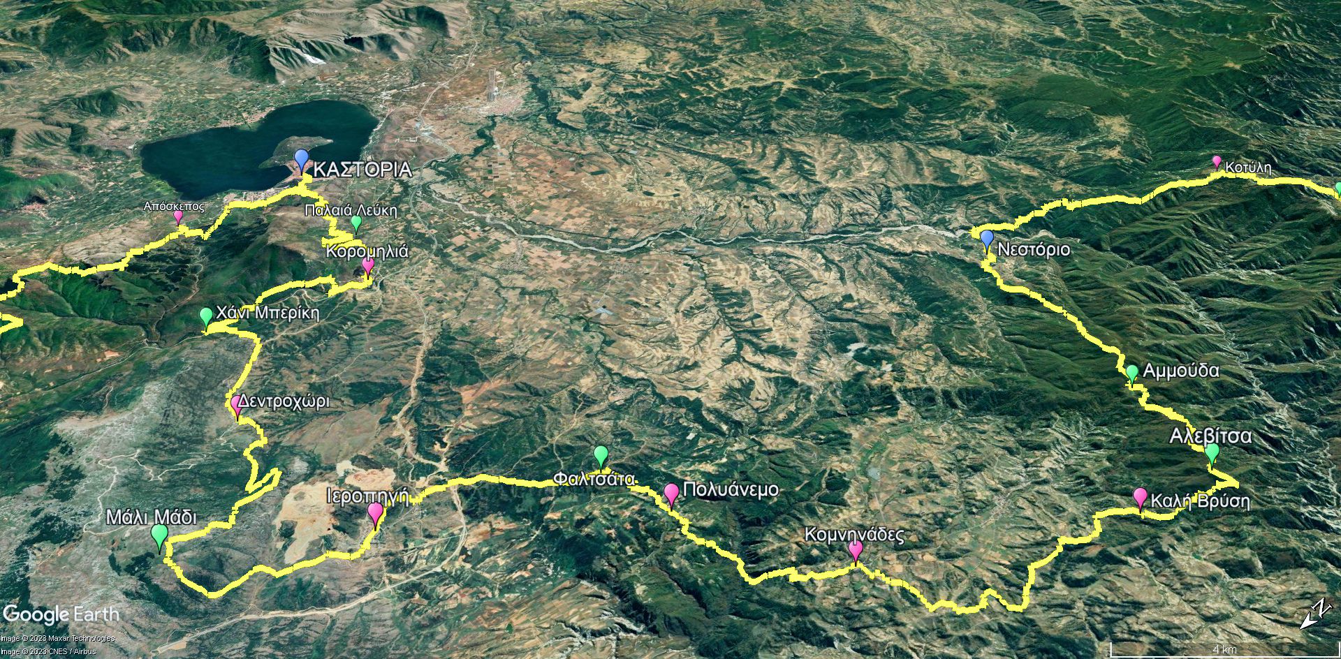 Μεγάλη Διαδρομή Γράμμος-Πρέσπα: Το σκέλος από το Νεστόριο μέχρι την Καστοριά