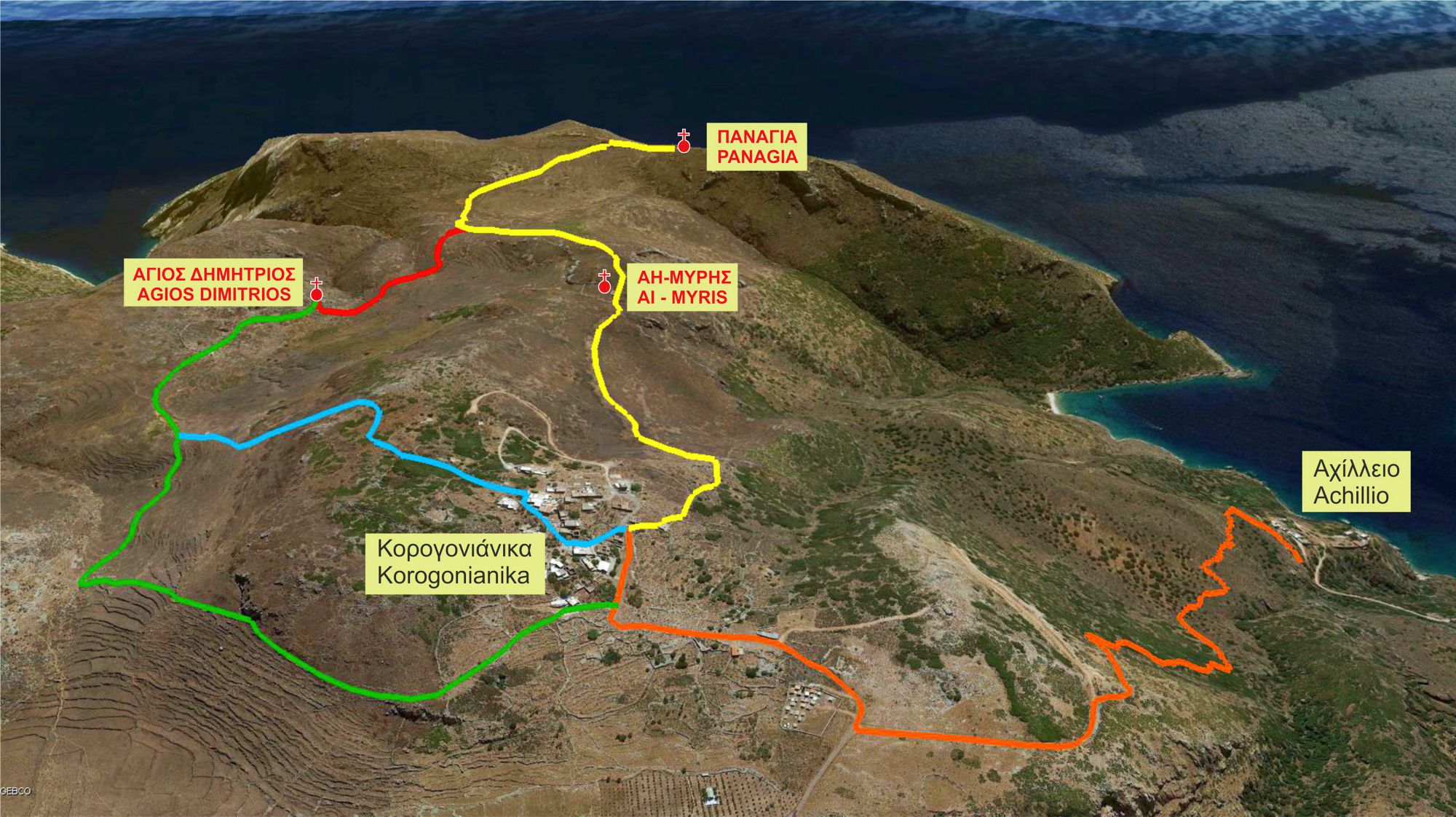 Γύθειο topoguide: Οι διαδρομές γύρω από τα Καρογονιάνικα