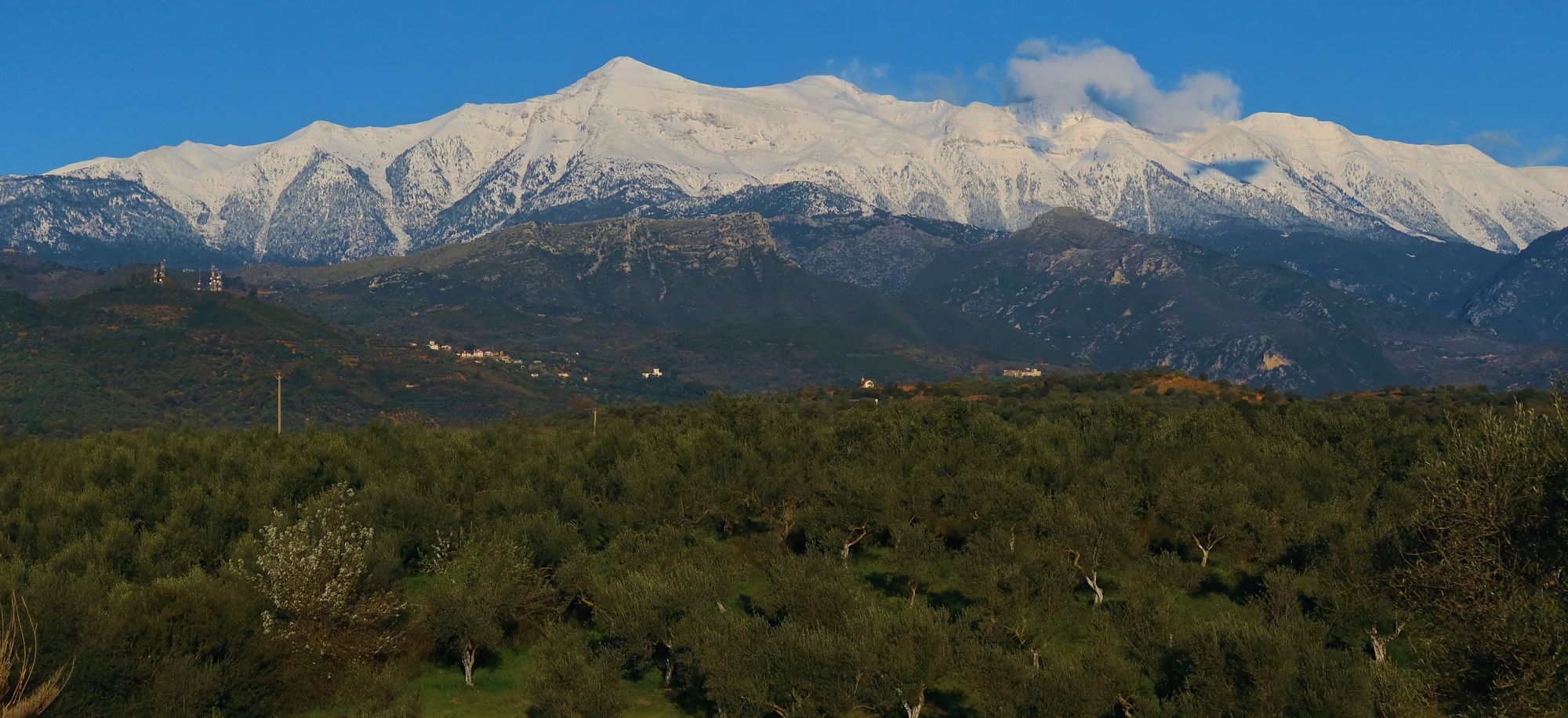 The eastern side of Mt Taygetos ridge