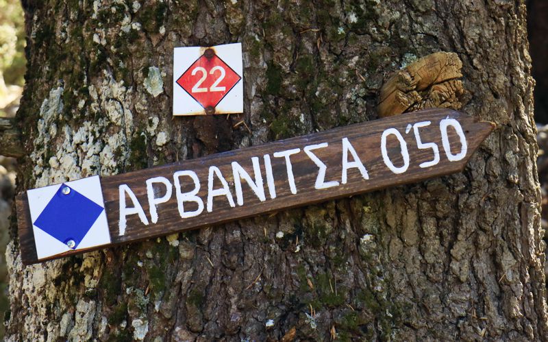 Αρβανίτσα-Παλιοβούνα: Η επισήμανση της συνδετικής πορείας Ο22-Αρβανίτσα