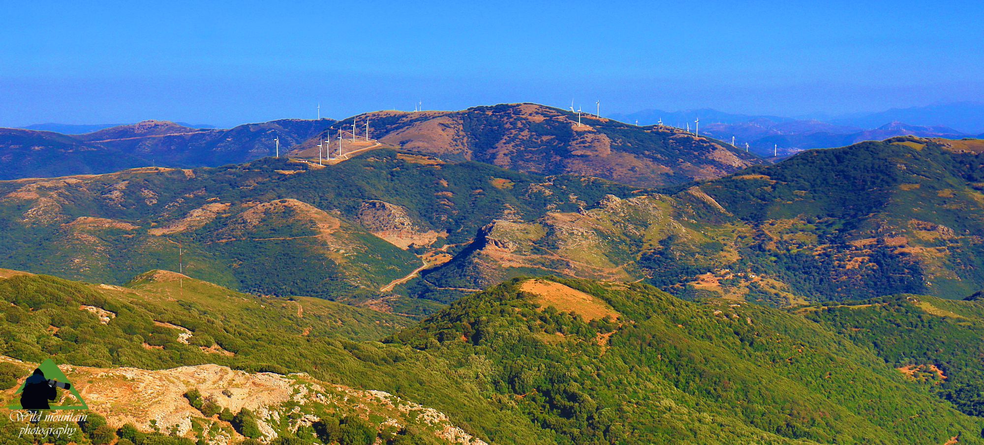 Το όρος Περιστέρι: Η κύρια κορυφογραμμή του βουνού Περιστέρι είναι κατειλημμένη από ανεμογεννήτριες Το όρος Περιστέρι: Η κύρια κορυφογραμμή του βουνού Περιστέρι είναι κατειλημμένη από ανεμογεννήτριες