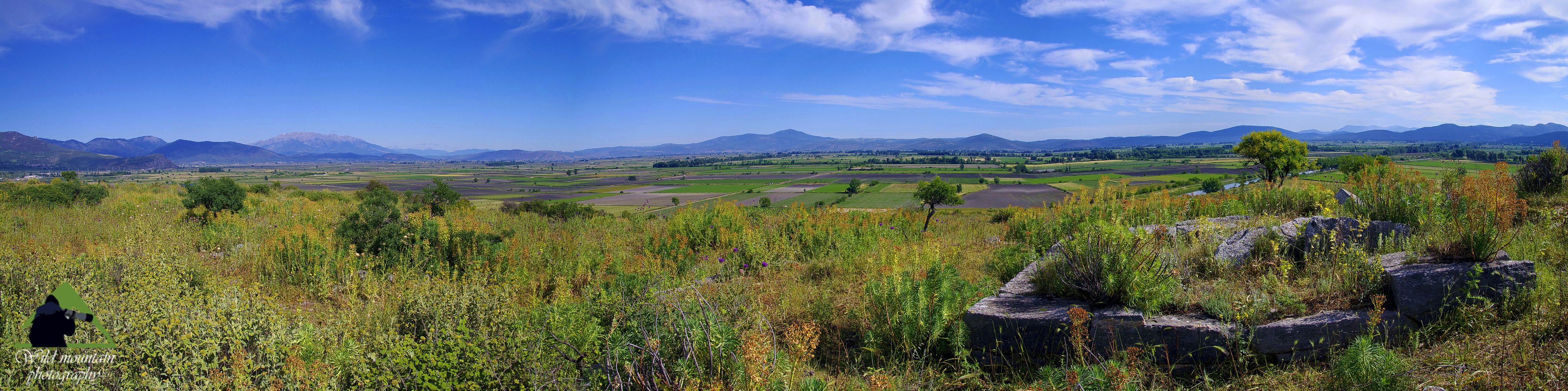 Οι πόλγες της Στερεάς Ελλάδας: Άποψη της Κωπαΐδας από την ακρόπολη της αρχαίας Αλιάρτου